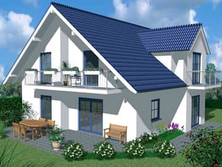 Massivhaus Elegance von Wagener Systemhausbau Schlüsselfertig ab 386000€, Satteldach-Klassiker Außenansicht 1
