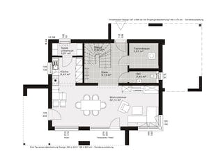 Fertighaus ELK All in One 131 - Walmdach von ELK Fertighaus, Stadtvilla Grundriss 1