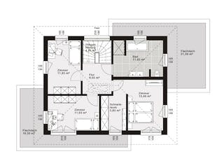 Fertighaus ELK All in One 131 - Walmdach von ELK Fertighaus, Stadtvilla Grundriss 2