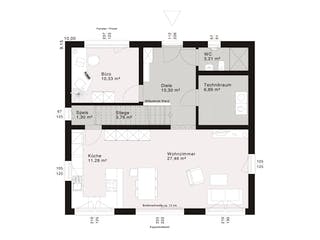 Fertighaus ELK Design 149 - Walmdach von ELK Fertighaus, Stadtvilla Grundriss 1