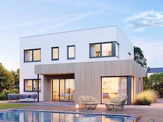 Fertighaus ELK Design 149 - Flachdach von ELK Fertighaus, Cubushaus Außenansicht 1