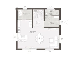 Fertighaus ELK Design 152 - Satteldach von ELK, Satteldach-Klassiker Grundriss 1
