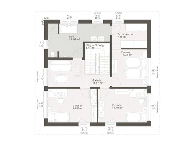 Fertighaus ELK Design 161 - Walmdach von ELK Fertighaus, Stadtvilla Grundriss 2