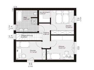 Fertighaus ELK Life 117 - Flachdach von ELK Fertighaus, Cubushaus Grundriss 2