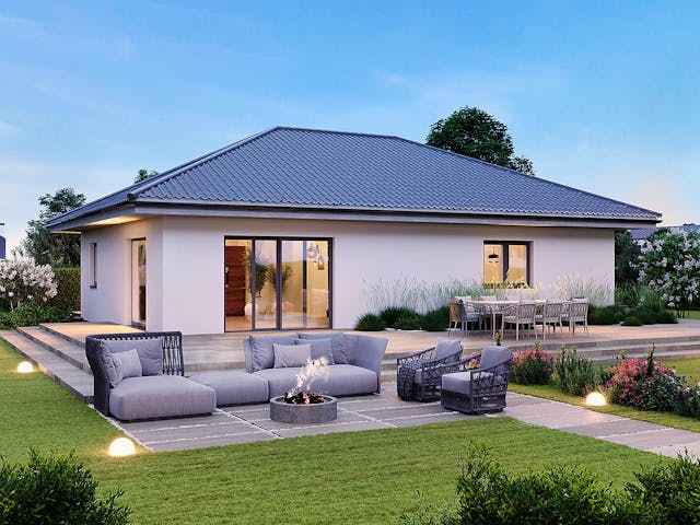 Fertighaus ELK Life Bungalow 103 - Walmdach von ELK Fertighaus, Bungalow Außenansicht 1