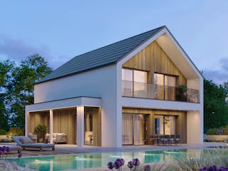 Fertighaus ELK Vision 143 von ELK Fertighaus, Satteldach-Klassiker Außenansicht 1