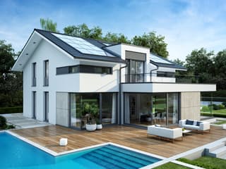 Fertighaus CONCEPT-M 211 Mannheim von Bien-Zenker Schlüsselfertig ab 1029082€, Satteldach-Klassiker Außenansicht 1