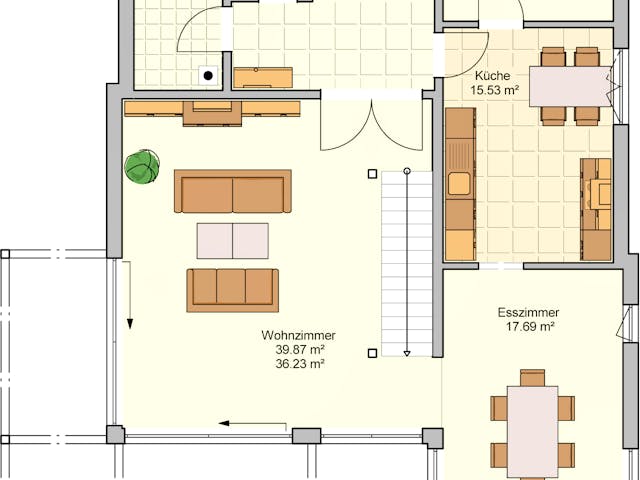 Fertighaus Bela von Fingerhut Haus Schlüsselfertig ab 541336€, Cubushaus Grundriss 1