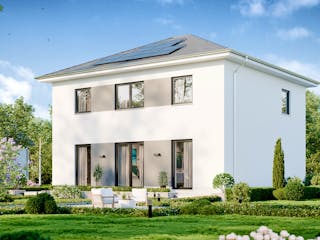 Massivhaus Stadtvilla 220 von BRALE Bau Schlüsselfertig ab 343100€, Stadtvilla Außenansicht 3