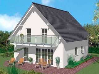 Massivhaus Family Kompakt von Wagener Systemhausbau Schlüsselfertig ab 244000€, Satteldach-Klassiker Außenansicht 1
