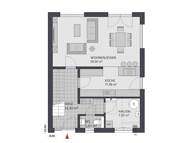 Massivhaus Concept Design 122 edition - Walmdach von FAVORIT Massivhaus Schlüsselfertig ab 304590€, Stadtvilla Grundriss 1 Massivhaus Concept Design 122 edition - Walmdach von FAVORIT Massivhaus Schlüsselfertig ab 304590€, Stadtvilla Grundriss 1