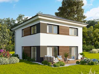 Massivhaus Concept Design 122 edition - Walmdach von FAVORIT Massivhaus Schlüsselfertig ab 304590€, Stadtvilla Außenansicht 1