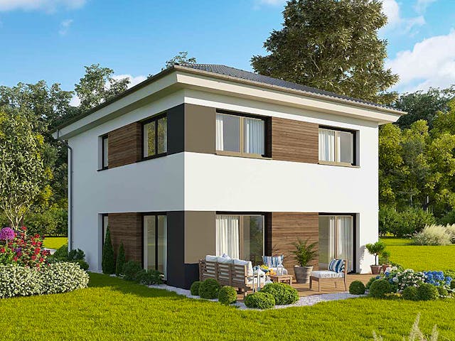 Massivhaus Concept Design 122 edition - Walmdach von FAVORIT Massivhaus Schlüsselfertig ab 304590€, Stadtvilla Außenansicht 1 Massivhaus Concept Design 122 edition - Walmdach von FAVORIT Massivhaus Schlüsselfertig ab 304590€, Stadtvilla Außenansicht 1