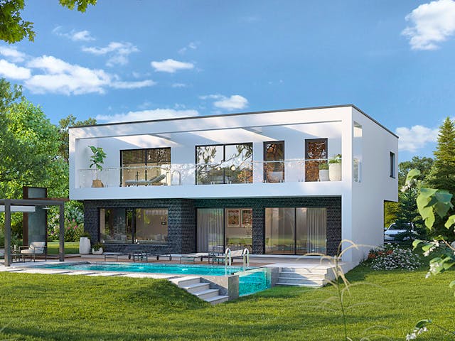 Massivhaus Concept Design 245 edition von FAVORIT Massivhaus Schlüsselfertig ab 530310€, Cubushaus Außenansicht 1 Massivhaus Concept Design 245 edition von FAVORIT Massivhaus Schlüsselfertig ab 530310€, Cubushaus Außenansicht 1