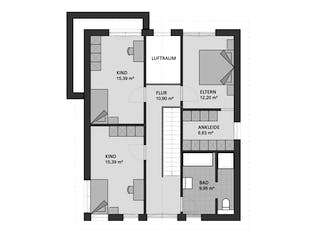 Massivhaus Select 157 edition von FAVORIT Massivhaus Schlüsselfertig ab 374650€, Satteldach-Klassiker Grundriss 2