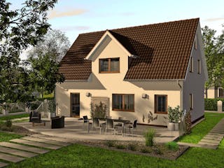 Massivhaus Ahrenshoop von TIMOWA Massivhäuser Schlüsselfertig ab 374900€, Satteldach-Klassiker Außenansicht 2