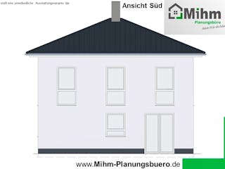 Massivhaus Idealo 120 WD von Mihm Thermobau, Stadtvilla Außenansicht 7