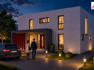 Massivhaus Stadtvilla 202 von Mein Haus Bausysteme, Stadtvilla Außenansicht 3