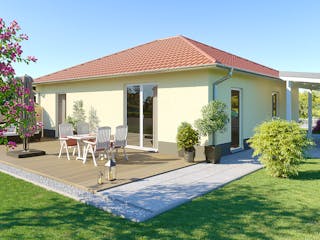 Massivhaus Bungalow Bad Düben von Febro Massivhaus Schlüsselfertig ab 200100€, Bungalow Außenansicht 2