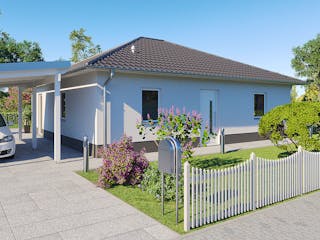 Massivhaus Bungalow Bad Düben von Febro Massivhaus Schlüsselfertig ab 200100€, Bungalow Außenansicht 3