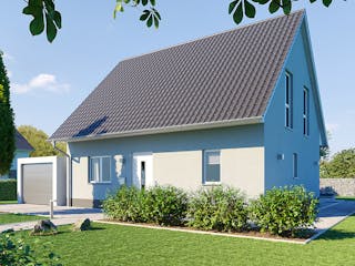 Massivhaus Einfamilienhaus Bamberg von Febro Massivhaus Schlüsselfertig ab 252400€, Satteldach-Klassiker Außenansicht 2