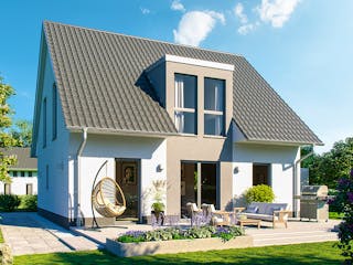 Massivhaus Einfamilienhaus Bamberg von Febro Massivhaus Schlüsselfertig ab 252400€, Satteldach-Klassiker Außenansicht 3