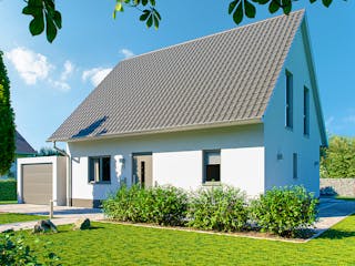 Massivhaus Einfamilienhaus Bamberg von Febro Massivhaus Schlüsselfertig ab 252400€, Satteldach-Klassiker Außenansicht 4