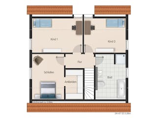Massivhaus Einfamilienhaus Bamberg von Febro Massivhaus Schlüsselfertig ab 252400€, Satteldach-Klassiker Grundriss 2