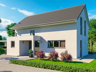 Massivhaus Architektenhaus Berlin von Febro Massivhaus Schlüsselfertig ab 234100€, Satteldach-Klassiker Außenansicht 2