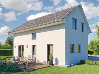 Massivhaus Architektenhaus Berlin von Febro Massivhaus Schlüsselfertig ab 234100€, Satteldach-Klassiker Außenansicht 3