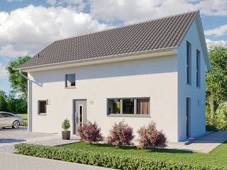 Massivhaus Architektenhaus Berlin von Febro Massivhaus Schlüsselfertig ab 234100€, Satteldach-Klassiker Außenansicht 4