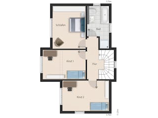 Massivhaus Bauhaus Birkensee von Febro Massivhaus Schlüsselfertig ab 258500€, Cubushaus Grundriss 2