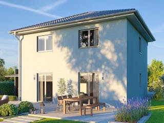 Massivhaus Stadtvilla Brandenburg von Febro Massivhaus Schlüsselfertig ab 255800€, Stadtvilla Außenansicht 3