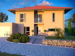 Massivhaus Stadtvilla Bremen von Febro Massivhaus Schlüsselfertig ab 371700€, Stadtvilla Außenansicht 2