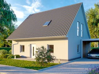 Massivhaus Einfamilienhaus Edersee von Febro Massivhaus Schlüsselfertig ab 271800€, Satteldach-Klassiker Außenansicht 2