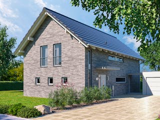 Massivhaus Architektenhaus Greifensee von Febro Massivhaus Schlüsselfertig ab 287600€, Satteldach-Klassiker Außenansicht 2