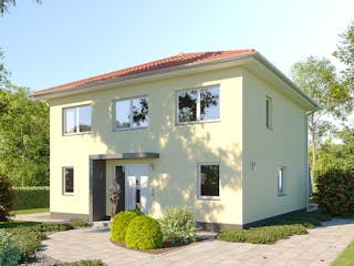 Massivhaus Stadtvilla Magdeburg von Febro Massivhaus Schlüsselfertig ab 307100€, Stadtvilla Außenansicht 2