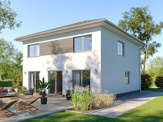 Massivhaus Stadtvilla Magdeburg von Febro Massivhaus Schlüsselfertig ab 307100€, Stadtvilla Außenansicht 3