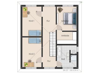 Massivhaus Stadtvilla Magdeburg von Febro Massivhaus Schlüsselfertig ab 307100€, Stadtvilla Grundriss 2