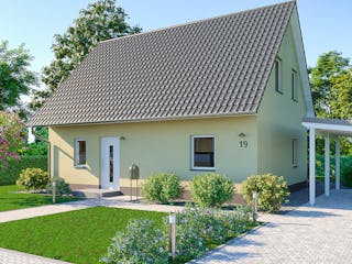 Massivhaus Einfamilienhaus Marburg von Febro Massivhaus Schlüsselfertig ab 276800€, Satteldach-Klassiker Außenansicht 2
