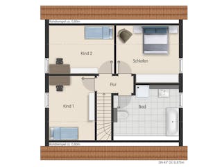 Massivhaus Einfamilienhaus Schwerin von Febro Massivhaus Schlüsselfertig ab 229500€, Satteldach-Klassiker Grundriss 2