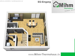 Massivhaus Idealo105FD von Mihm Thermobau, Cubushaus Innenansicht 1