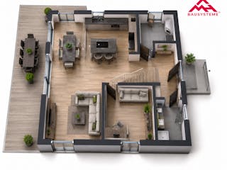 Massivhaus Stadtvilla 155 von Mein Haus Bausysteme, Stadtvilla Außenansicht 7