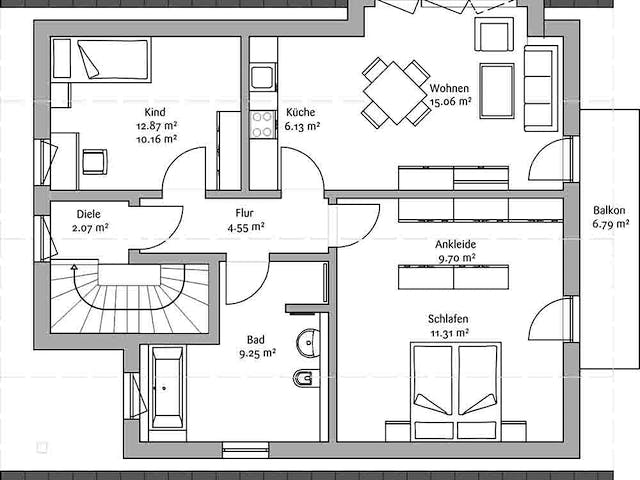 Fertighaus Klassisch 144 von FischerHaus Schlüsselfertig ab 491077€, Satteldach-Klassiker Grundriss 2