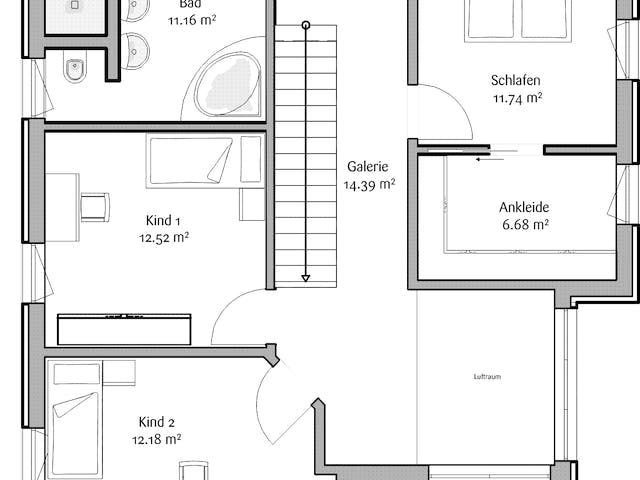 Fertighaus Bauhaus 175 von FischerHaus Schlüsselfertig ab 544685€, Cubushaus Grundriss 2