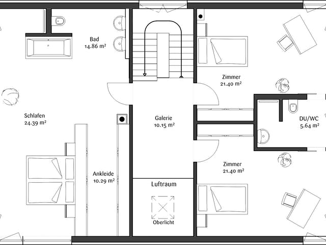 Fertighaus Bauhaus 221 von FischerHaus Schlüsselfertig ab 578156€, Cubushaus Grundriss 2