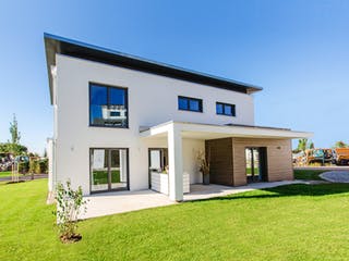 Fertighaus Musterhaus CubeX von FischerHaus Schlüsselfertig ab 678667€, Cubushaus Außenansicht 1