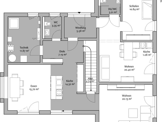 Fertighaus Musterhaus CubeX von FischerHaus Schlüsselfertig ab 678667€, Cubushaus Grundriss 1