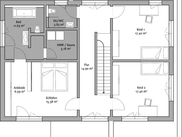 Fertighaus Musterhaus CubeX von FischerHaus Schlüsselfertig ab 678667€, Cubushaus Grundriss 2