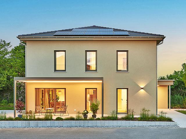 Fertighaus MH Mannheim - UrbanLife von Fertighaus WEISS Schlüsselfertig ab 466291€, Stadtvilla Außenansicht 1